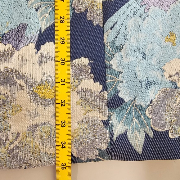 Chicos Size 20/22 Blue Floral Tapestry Jacket Asian Inspired Koi Birds Elegant - Picture 13 of 13